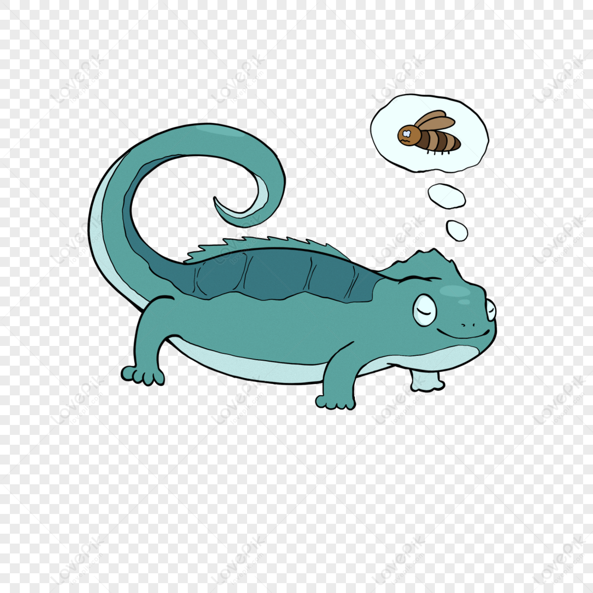 Cute lizard cartoon isolated on white background Stock Vector Image & Art -  Alamy