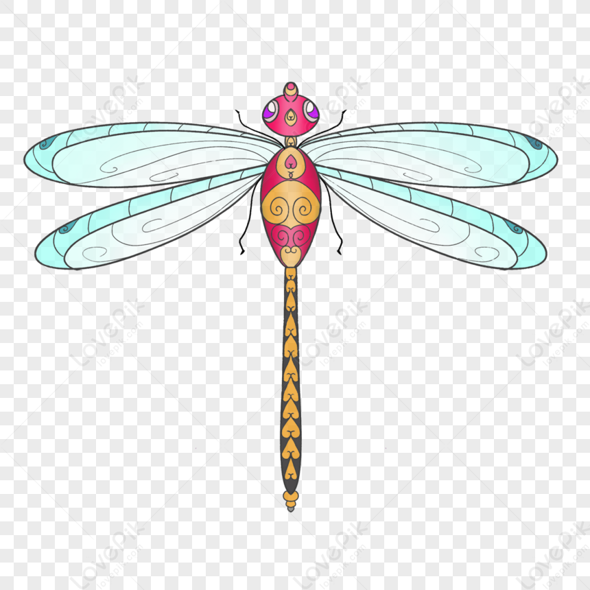 Love Pattern Pink Dragonfly Clip Art,dragonflies,yellow PNG Free ...