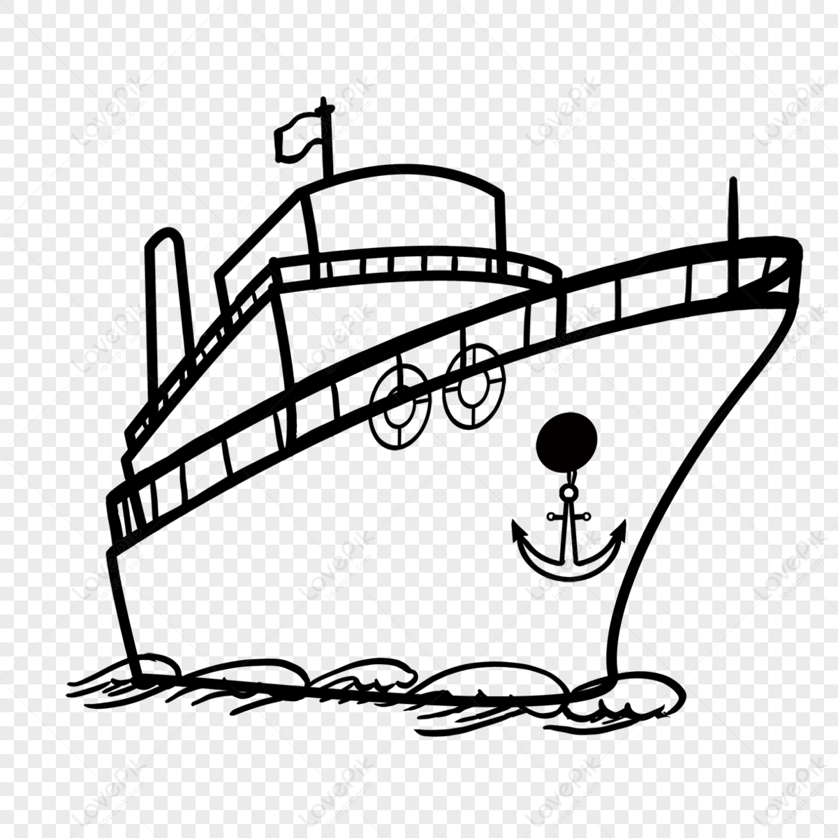 Luxury Boat Clipart Black And White,boat Sketch,boat Drawing PNG ...