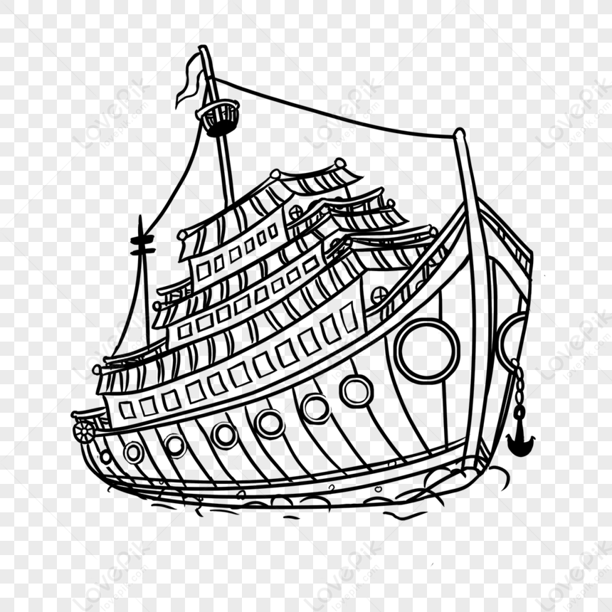 Luxury Boat Clipart Black And White,luxury Ship,ferry Png Image Free 