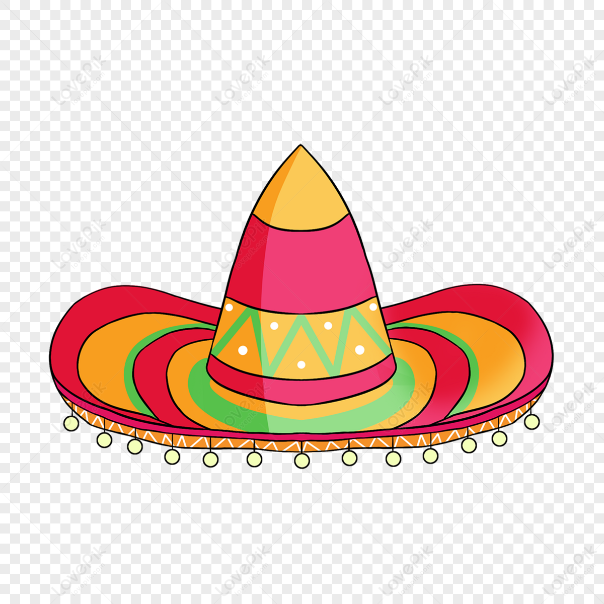 Mexican Sombrero Clipart,red,mexico,nationality PNG White Transparent ...
