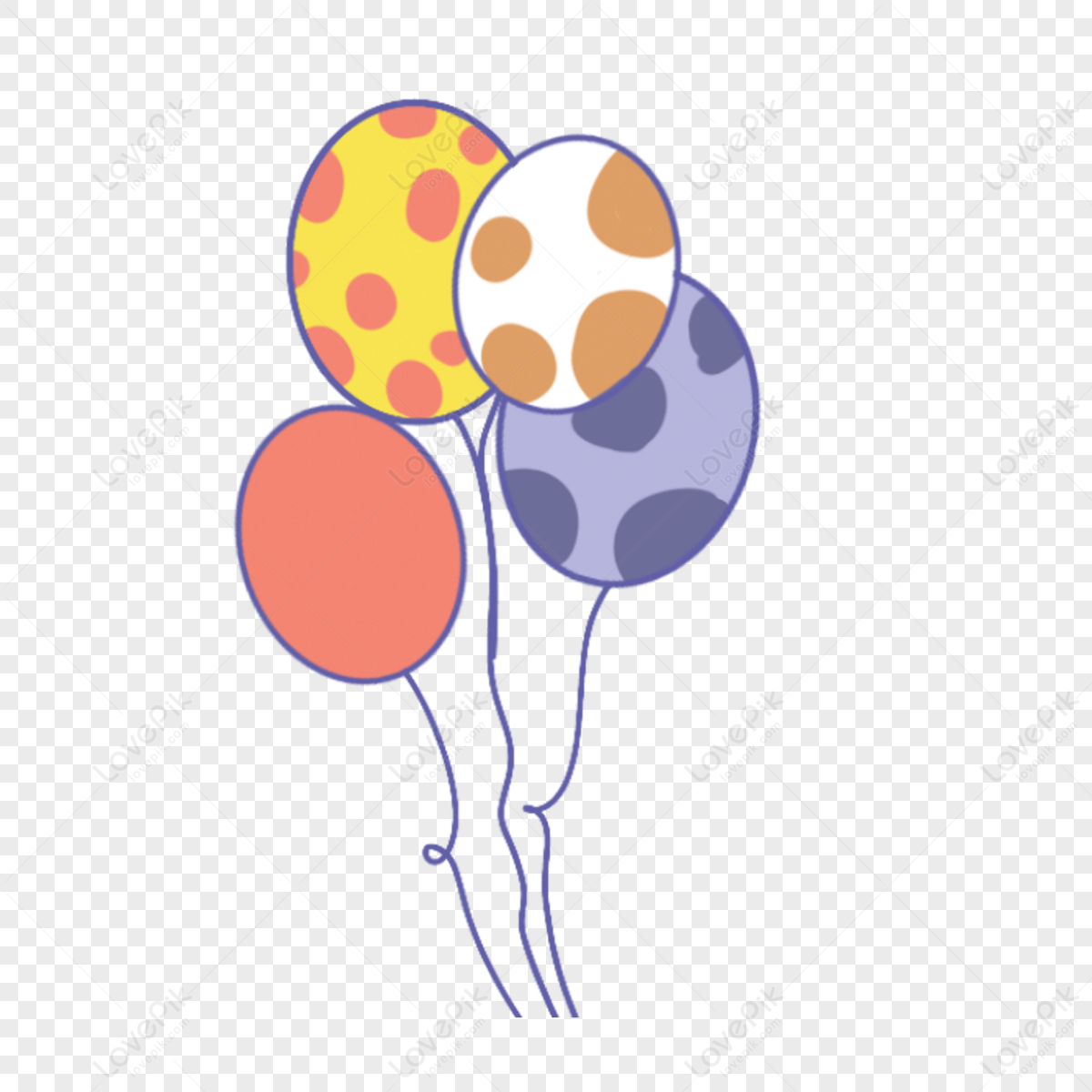 Multicolored Balloons Flying,inflation,greeting,confetti PNG Image Free ...