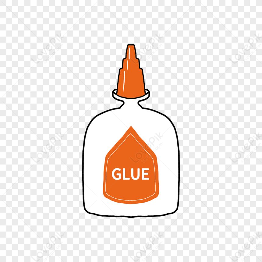 Orange Liquid Bottled Glue Stick Super Glue Manual Glue Office Glue ...