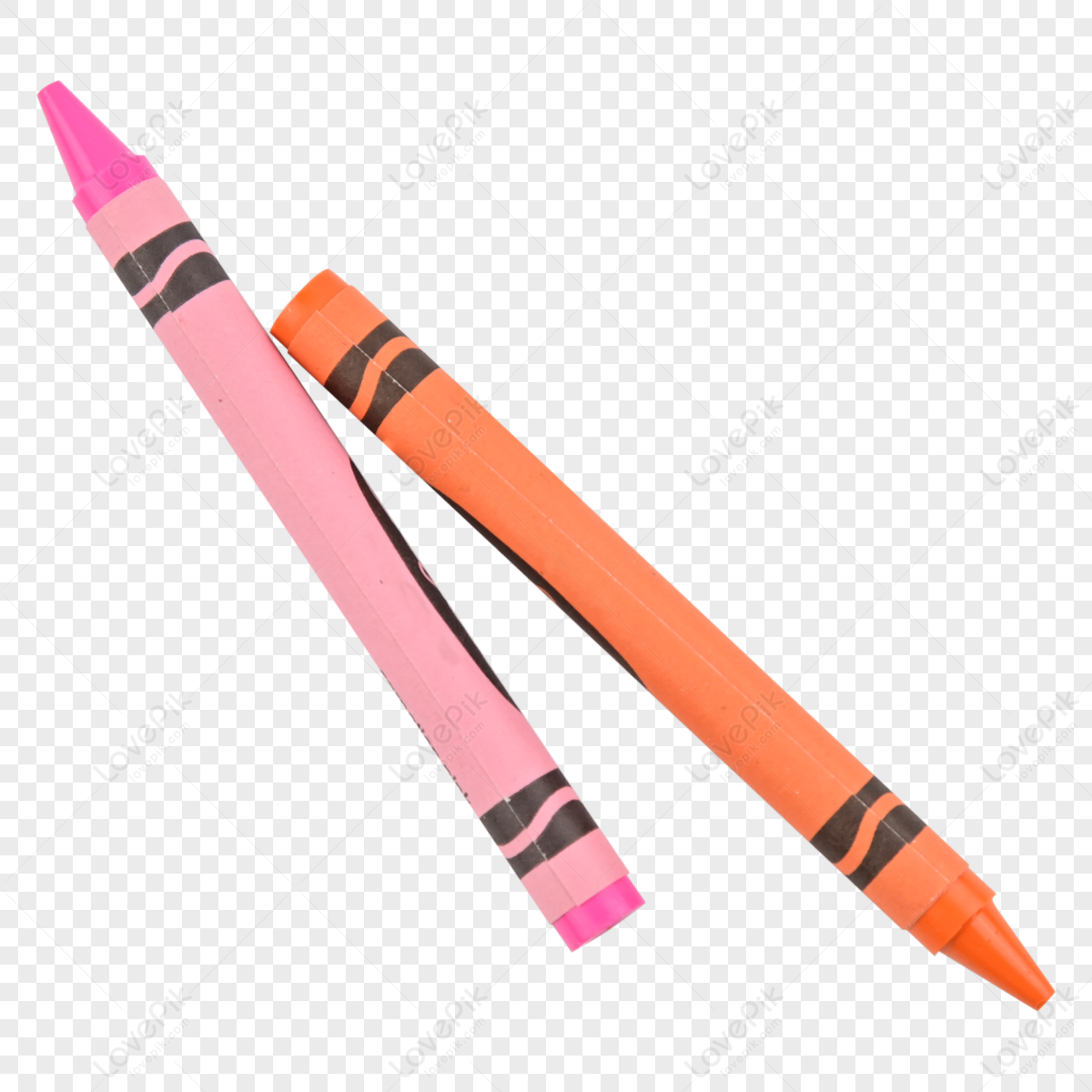 Pink Crayons And Black Crayons, Crayon, Brush, Art PNG Transparent