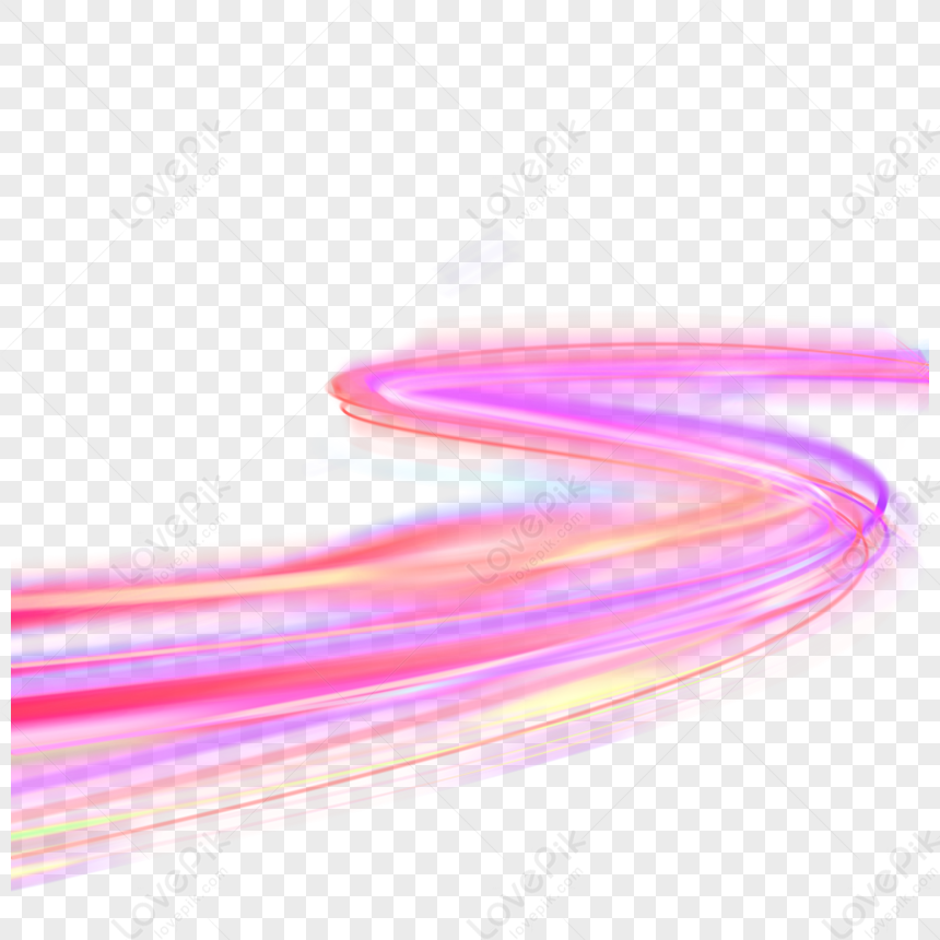 Pink Transparent Curve Motion Speed Light Effect,dynamic,aperture Free 