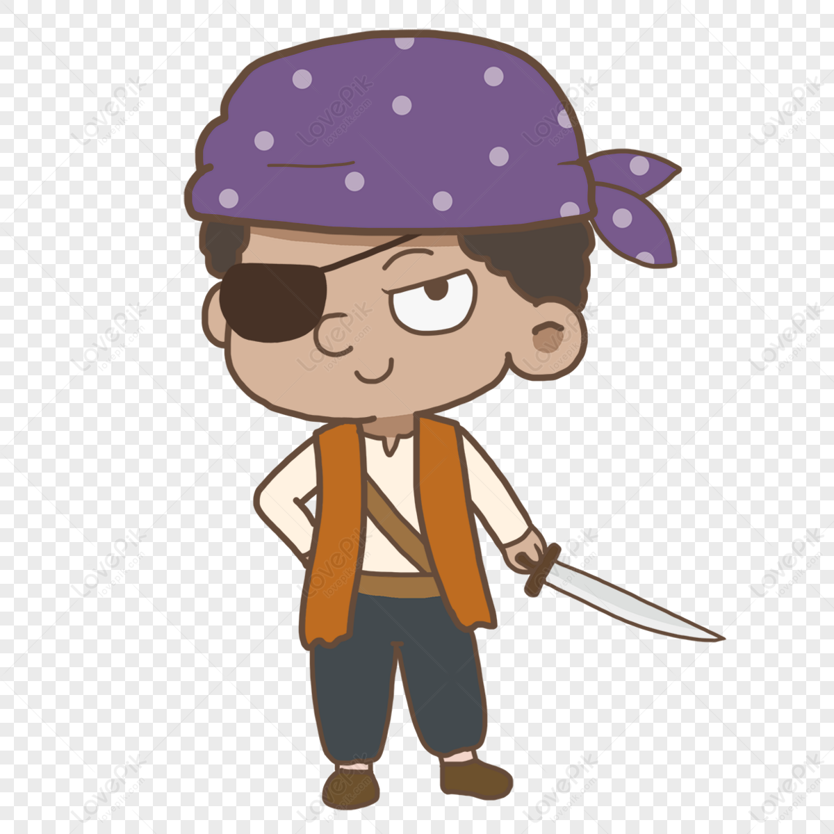 Pirate Wearing Blindfold Clip Art,cartoon,patch,smile PNG Hd ...