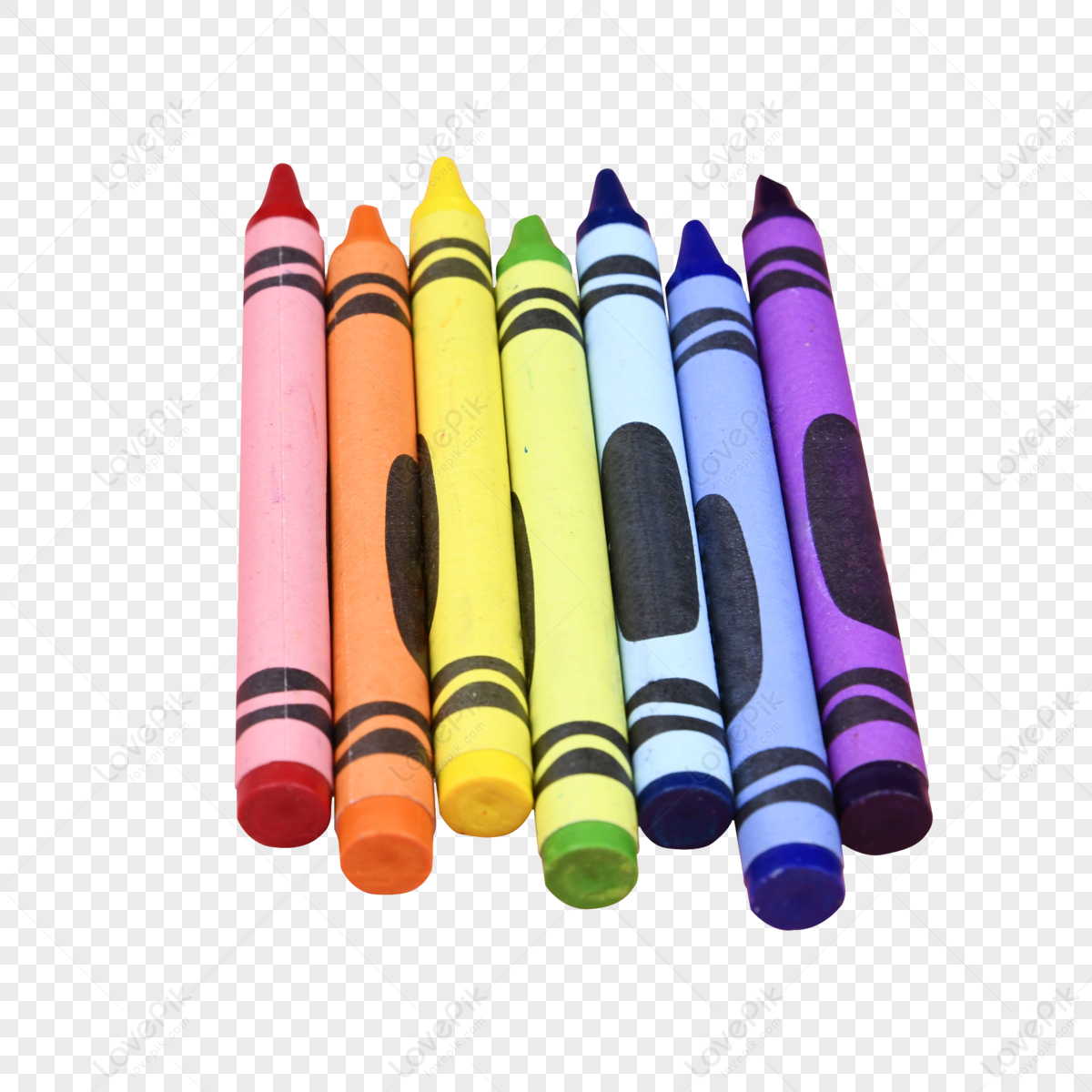 Rainbow Crayon PNG Images With Transparent Background