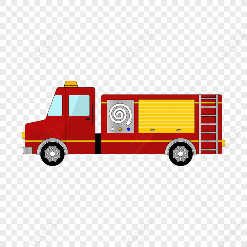 Red Fire Fire Fighting Truck Clipart,cartoon,cartoon Fire Truck PNG ...