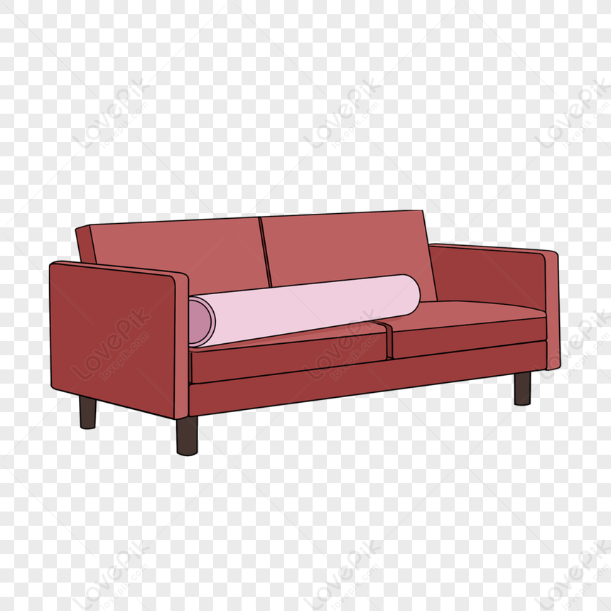 Red Square Cushion Love Seat Clipart,cushions,seats Free Png And 