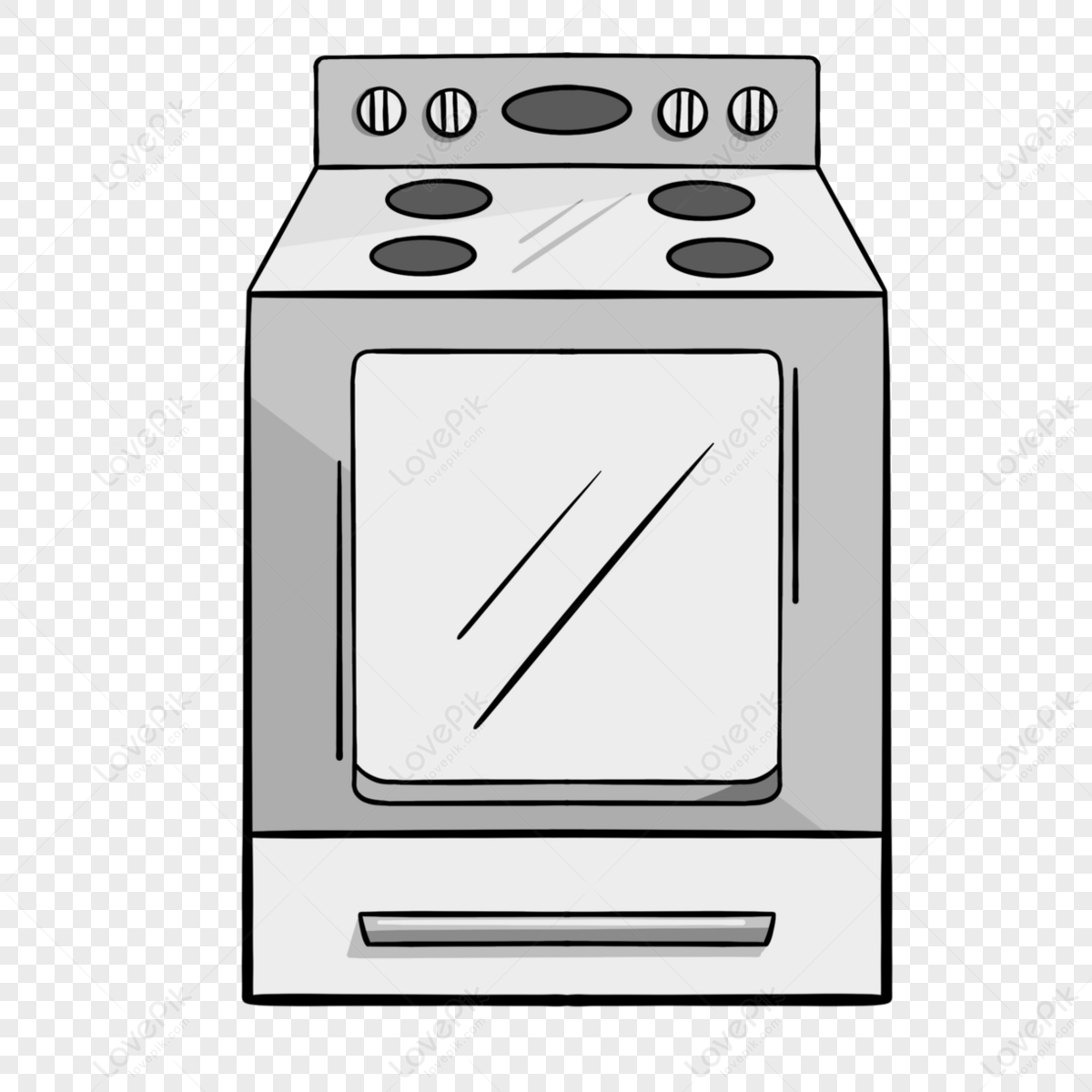 Simple Oven With Gray Lines Clipart PNG Image Free Download And Clipart ...