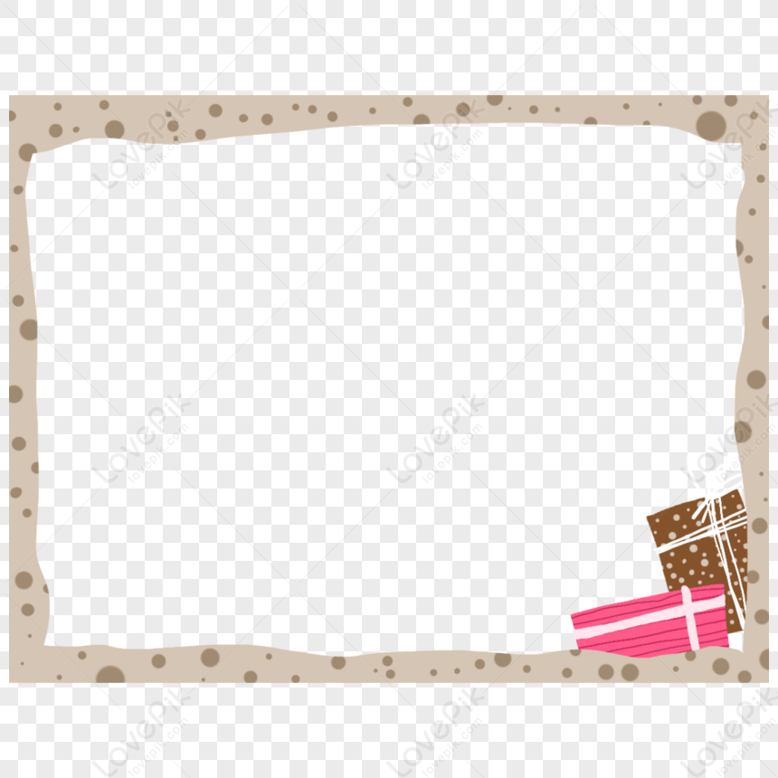 Spot Decoration Gift Border,frame,brown,decorative Borders PNG ...