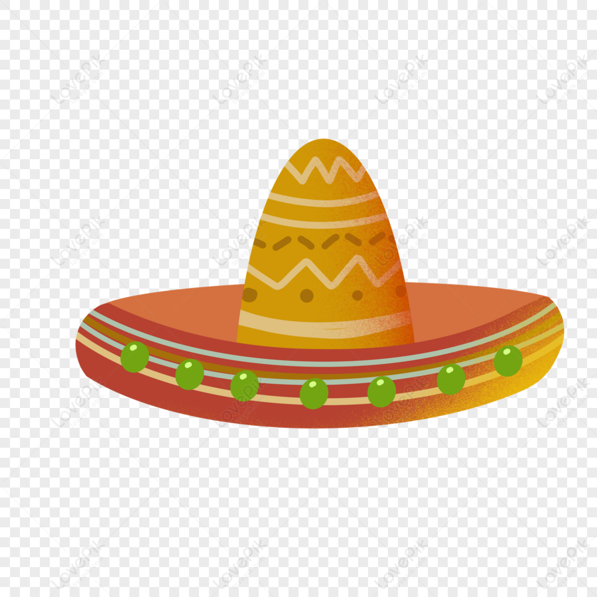 Straw Hat Yellow With Pattern Clipart,ethnicity,taco Free PNG And ...
