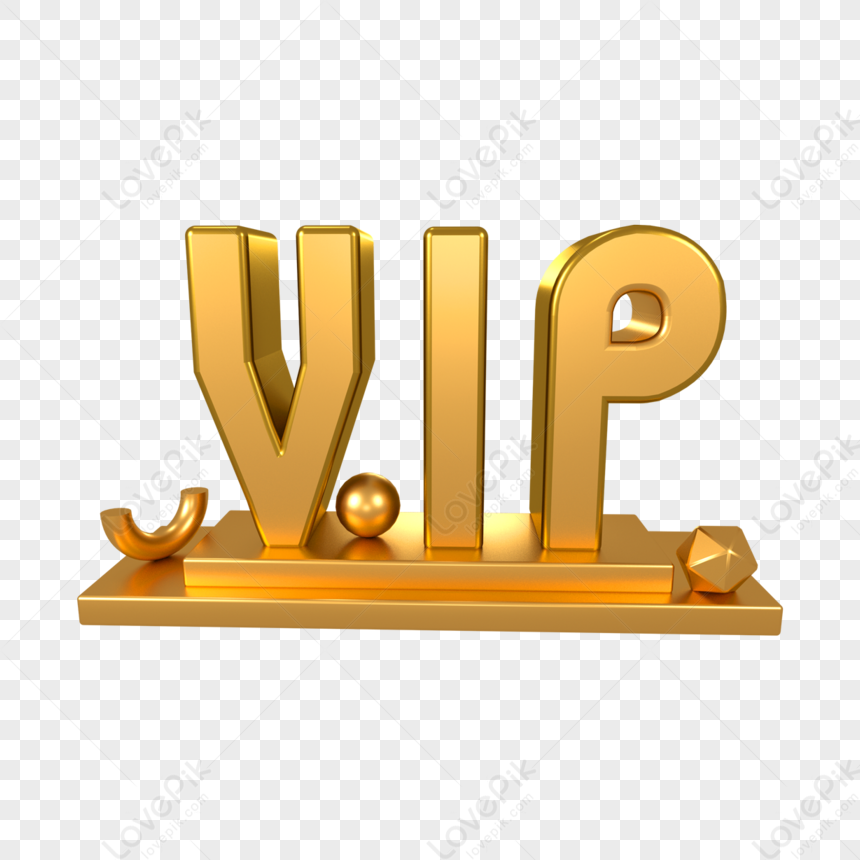 3d Golden Vip,advanced,honorable,metal PNG White Transparent And ...