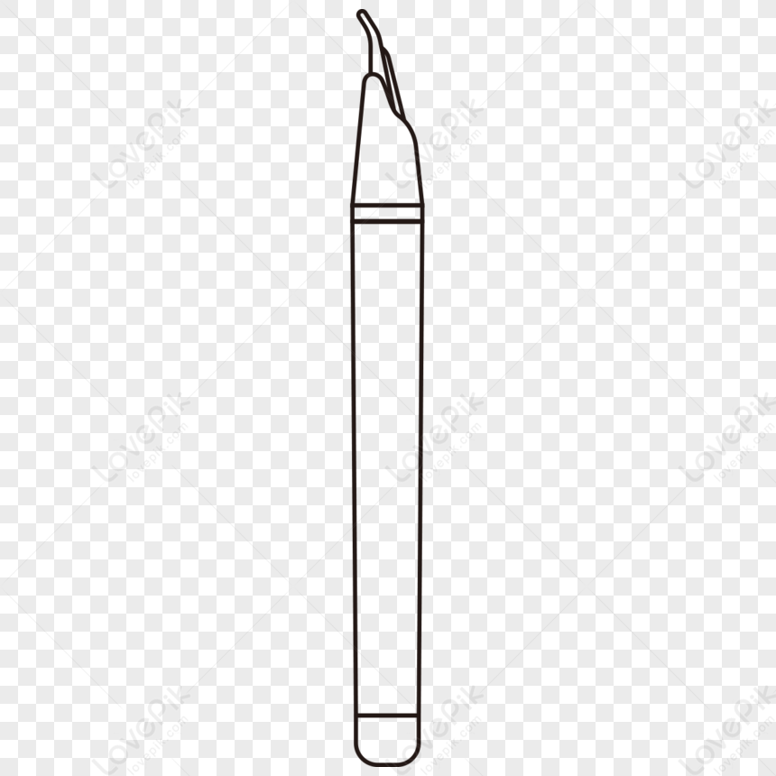 stylo plume clipart noir et blanc