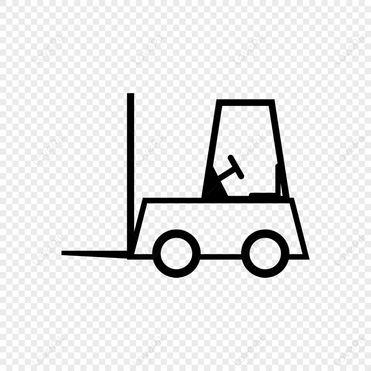 Black Linear Loader Forklift Clip Art,loaders,delivery PNG Transparent ...