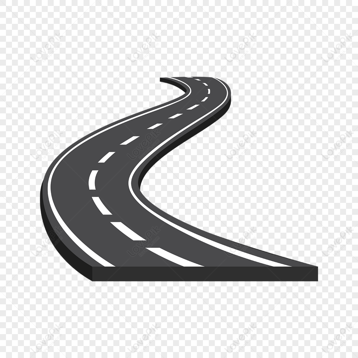 Black Highway Clip Art,view,travel,strip Png Transparent Background And 