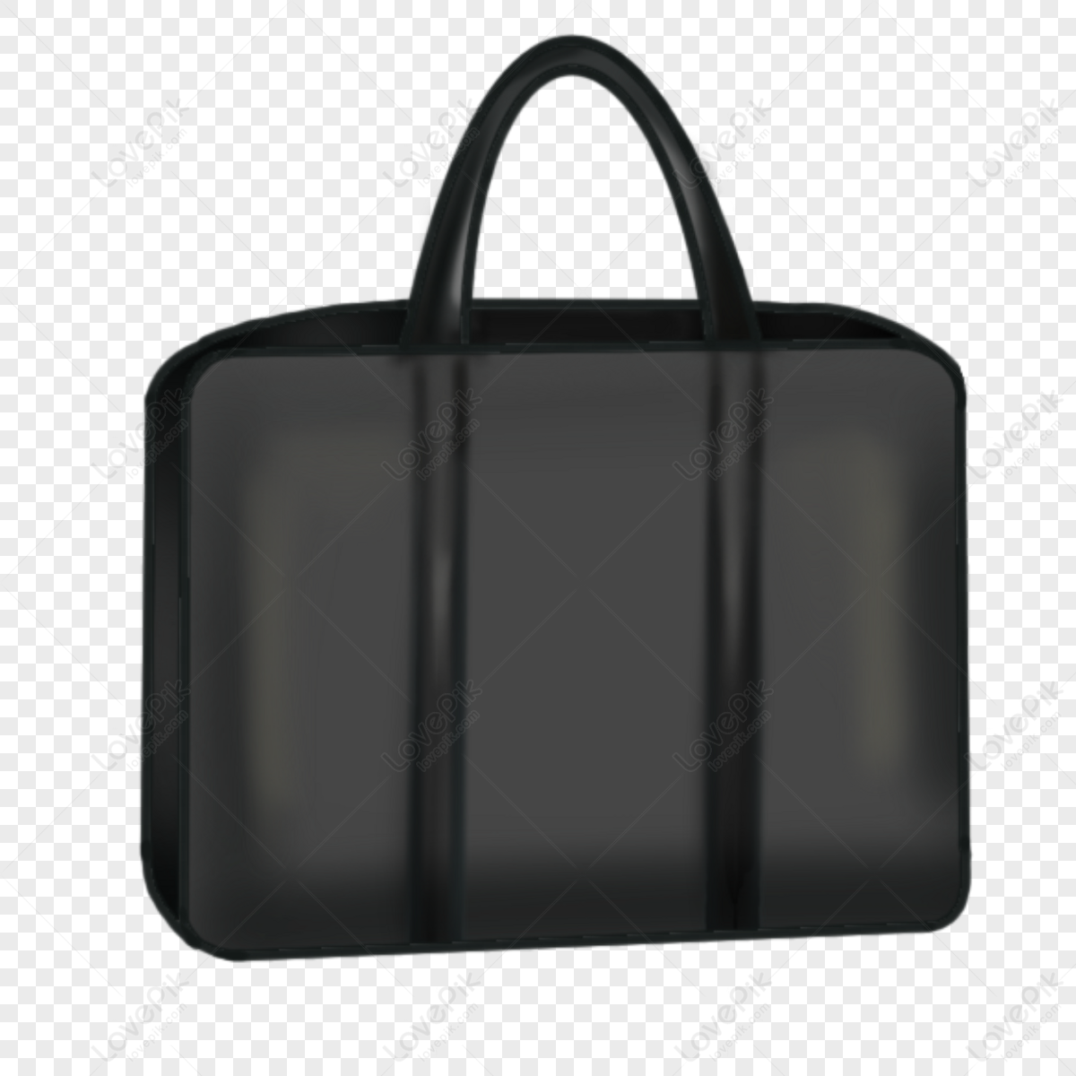Black Portable Briefcase Clipart,office,strap PNG White Transparent And ...