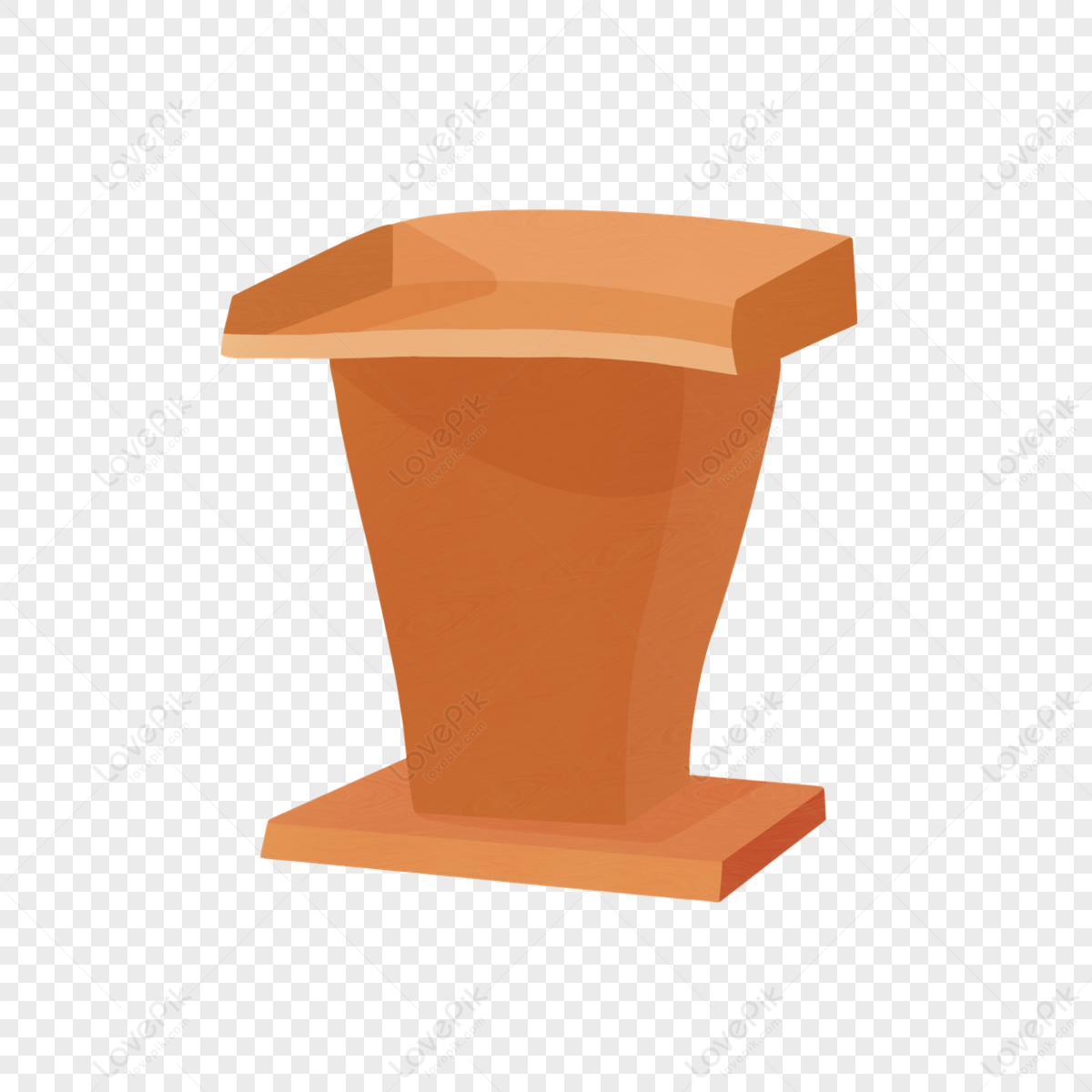 Cartoon Style Yellow Brown Podium Clipart,wooden,platform PNG White ...