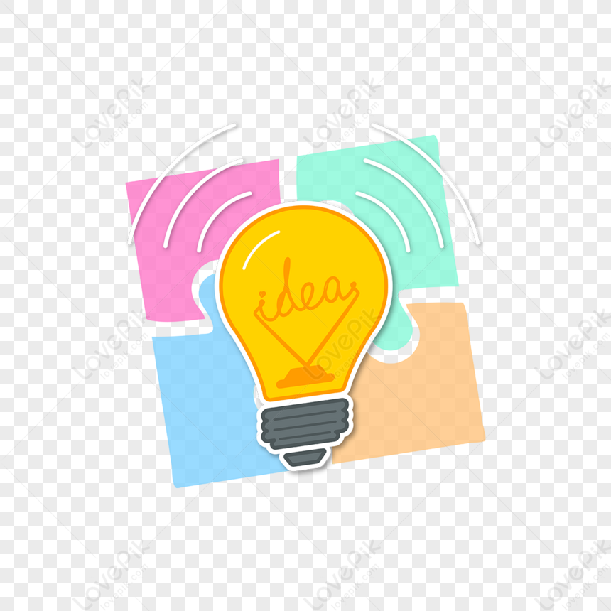 Colorful Puzzle Innovation Clipart,light Bulb PNG Free Download And ...