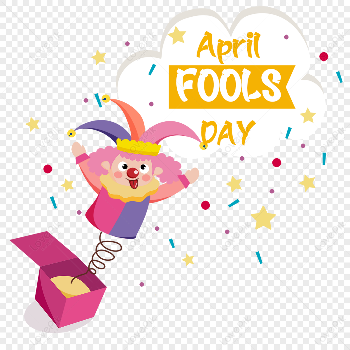 Pagliaccio Da Naso Rosso Di April Fools Day PSD Immagine Gratis, Grafica  download su Lovepik