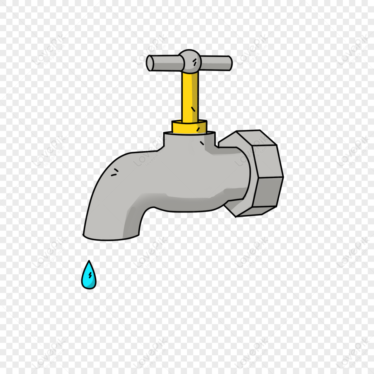 Faucet Clip Art,kitchen Supplies,silver Faucet,living Facilities PNG ...