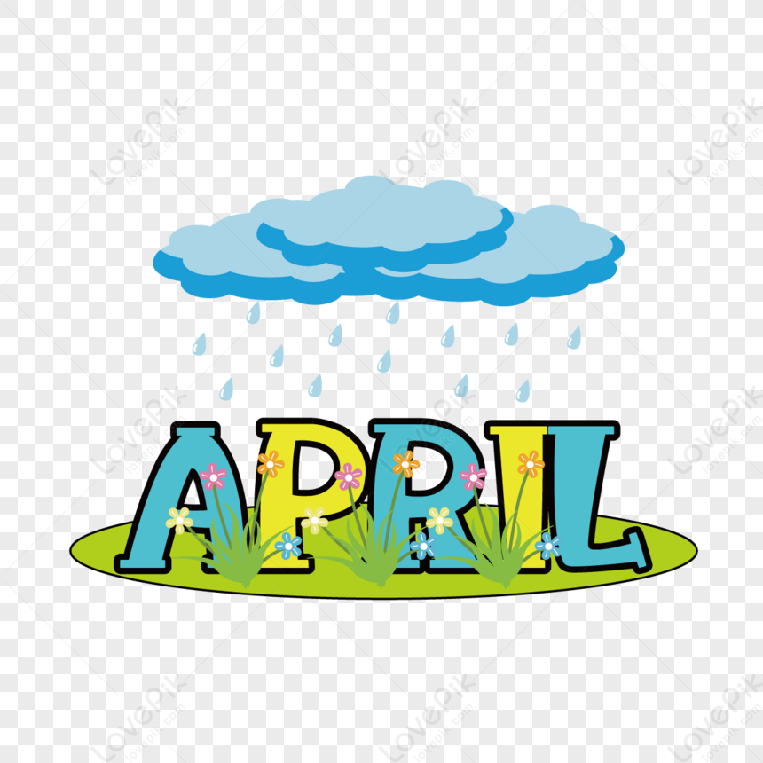 Flat Wind And Rain Cloud April Clip Art Svg,rain Clouds,wordart PNG ...