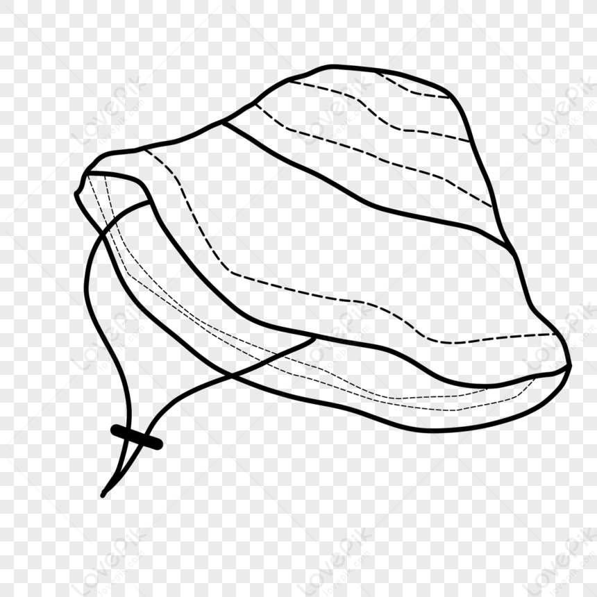 Folding Fisherman Hat Rope Hat Clipart Black And White,rope Drawing,hat