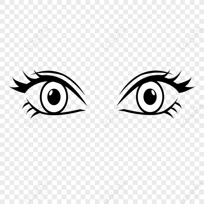 Photo de Frontal Personnage Organe Yeux Clipart Noir Et Blanc