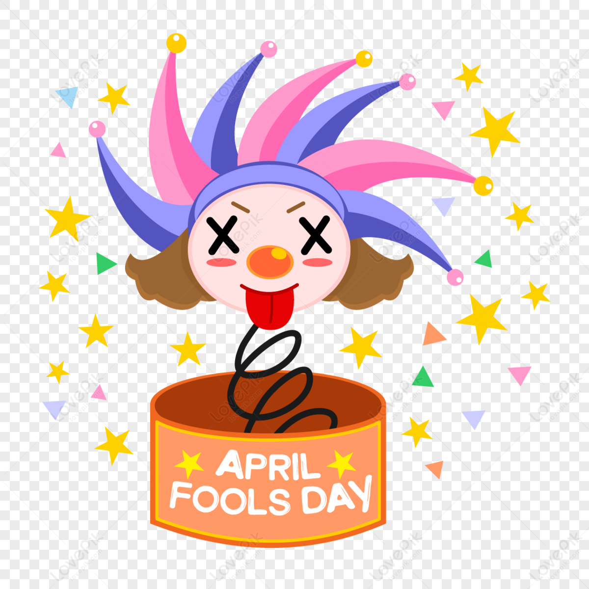 Pagliaccio Da Naso Rosso Di April Fools Day PSD Immagine Gratis, Grafica  download su Lovepik