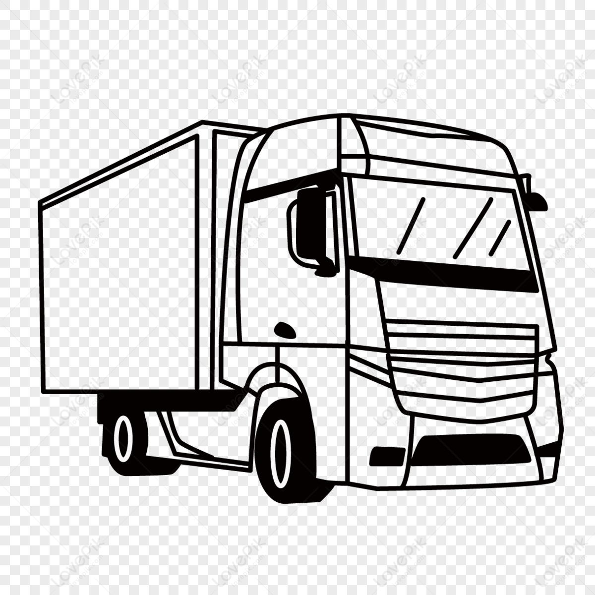 large-truck-transportation-goods-truck-clipart-black-and-white-heavy