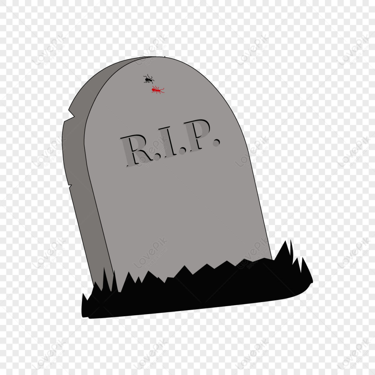 Leaning Tombstone With Ants Clip Art,tilt PNG Image And Clipart Image ...