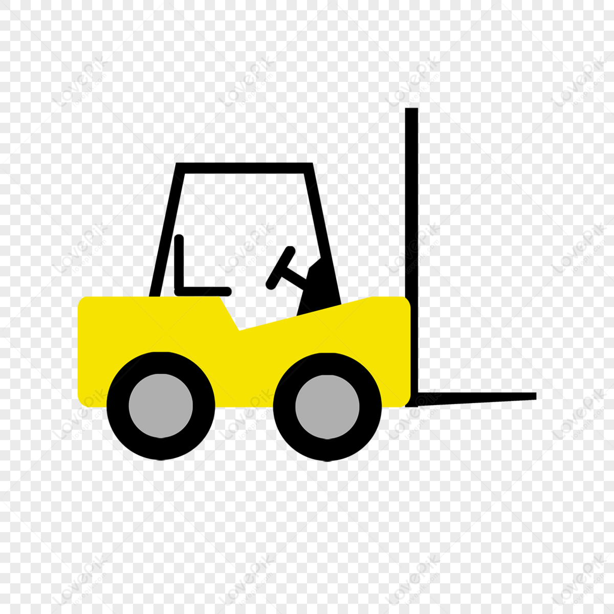 Lemon Yellow Loader Forklift Clip Art,loaders,delivery PNG Transparent ...