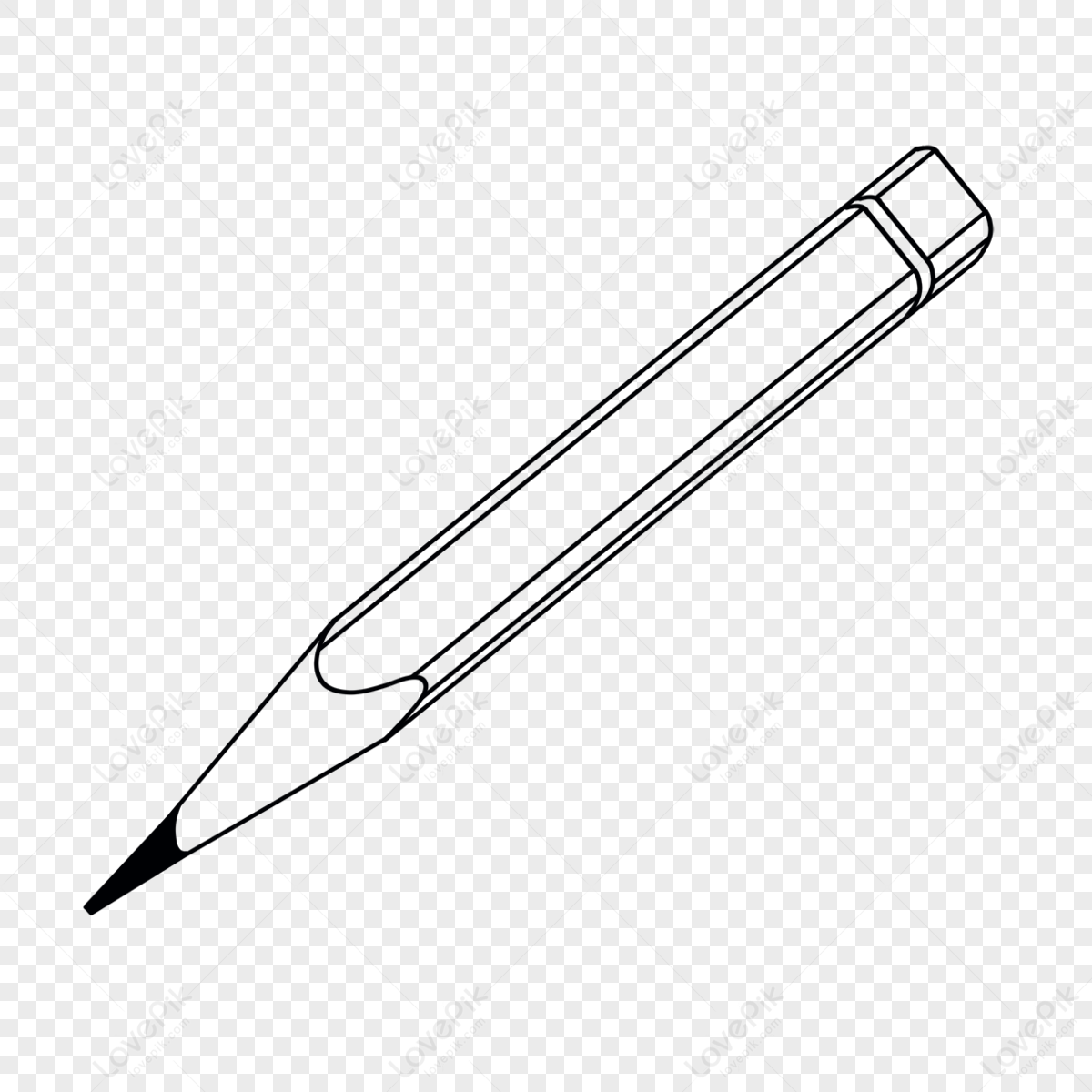 Black pencil color isolated on a transparent background 21938696 PNG