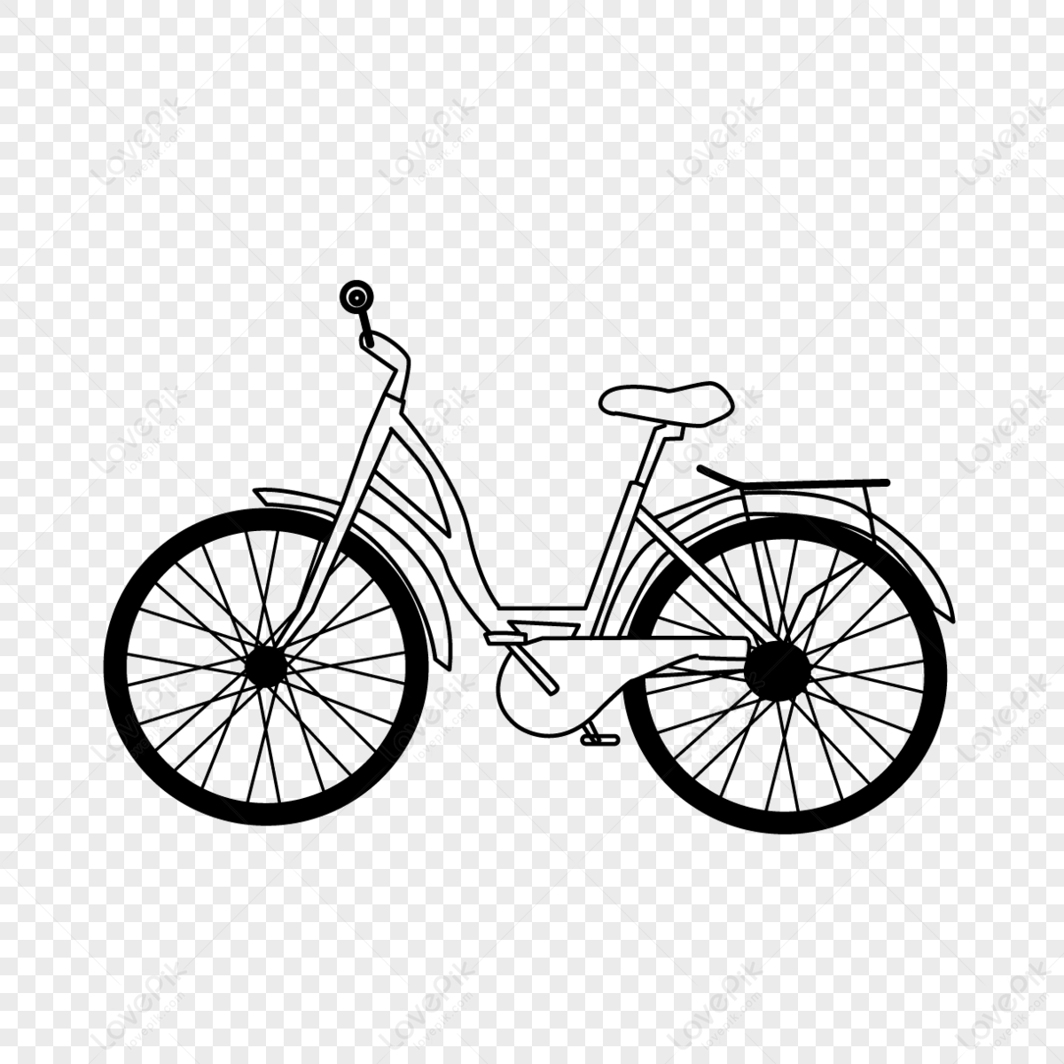 Outdoor Lifestyle Bicycle Clipart Black And White,travel,europe PNG ...