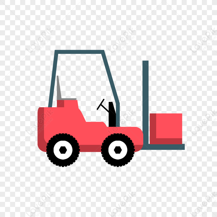 Red Loader Forklift Clipart,delivery,loaders,black Forklift PNG White ...