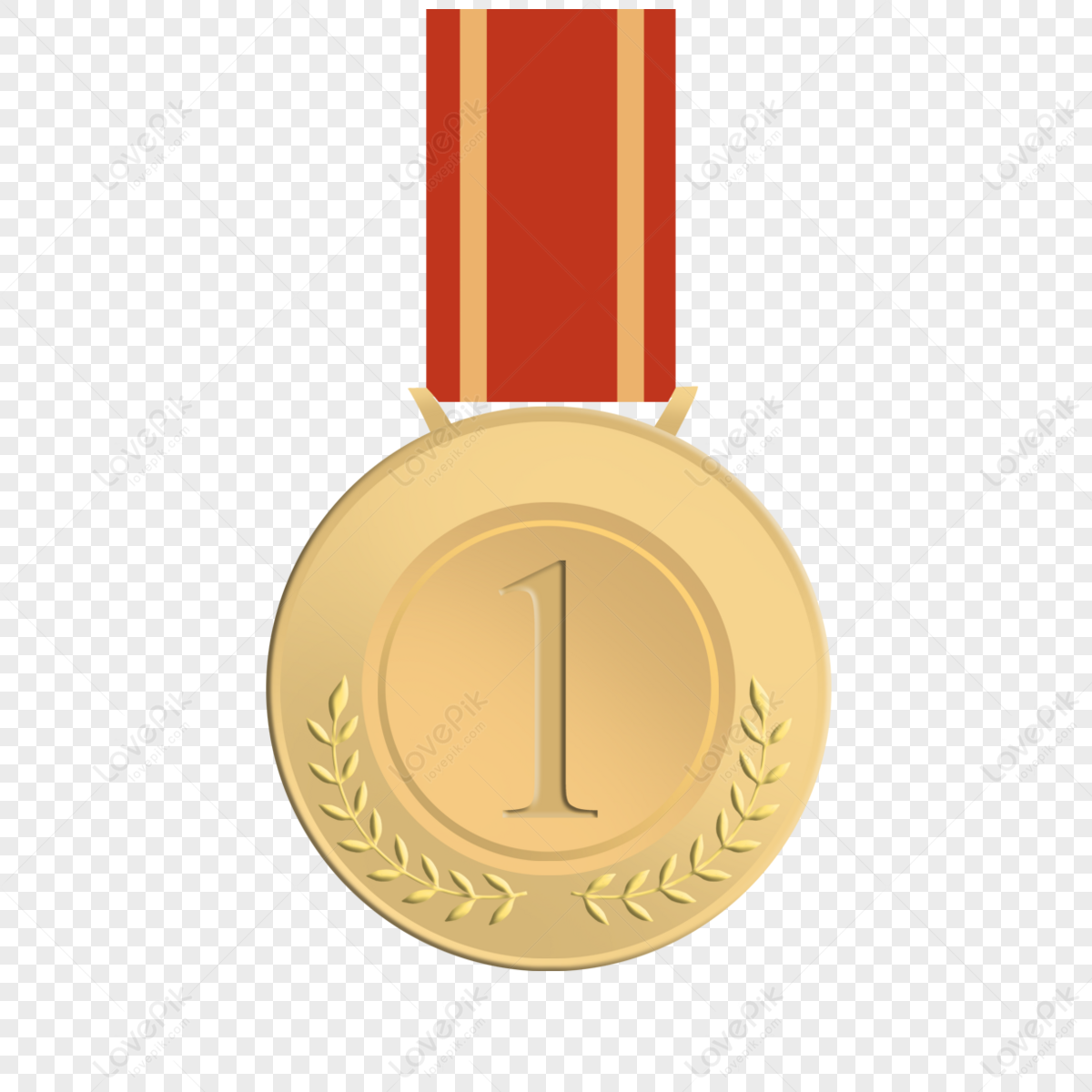 Red Ribbon Metal Medal Pattern,shiny,shape,symbol PNG Picture And ...