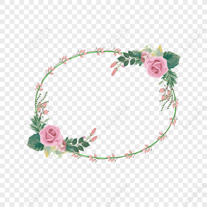 Round Flower Plant Border,watercolor,natural,congratulation Png Picture 