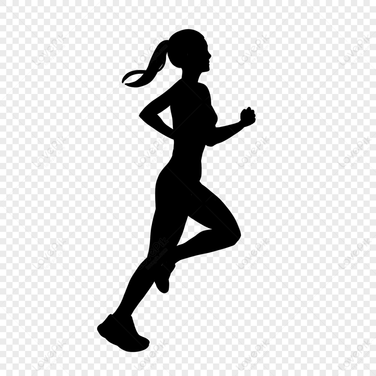 Running Man Black Clipart,people,silhouette,girl PNG Transparent ...