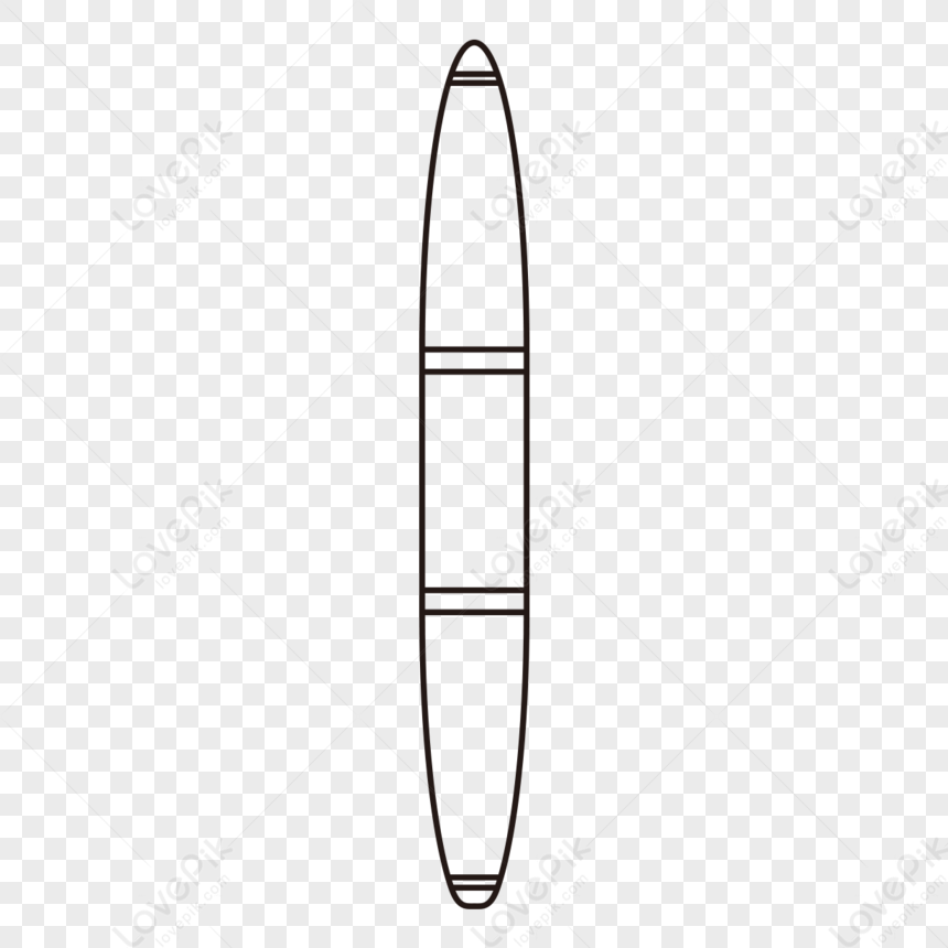 stylo plume clipart noir et blanc