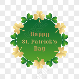 st patricks day border green background