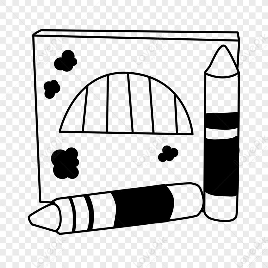 clip art de caja de crayones