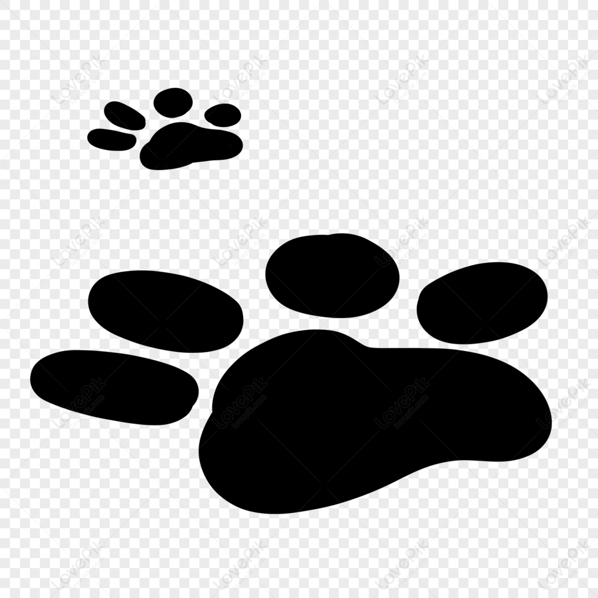 Walking animal footprints paw clipart,shapes,trail,track png image