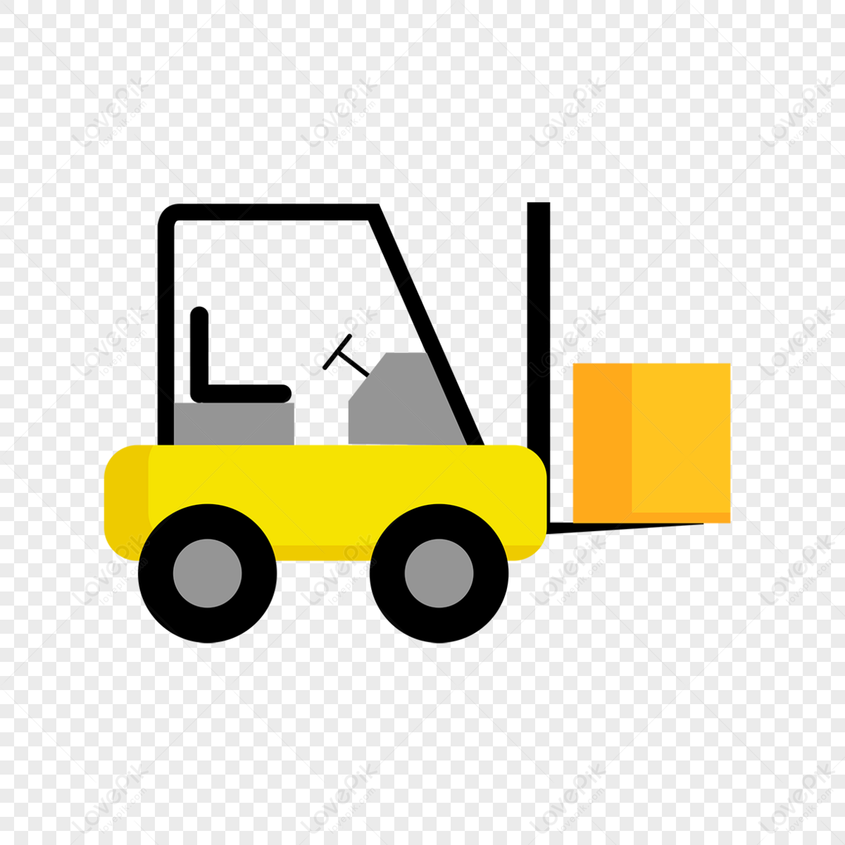 Yellow Forklift Clip Art,delivery,load,loading PNG Picture And Clipart ...