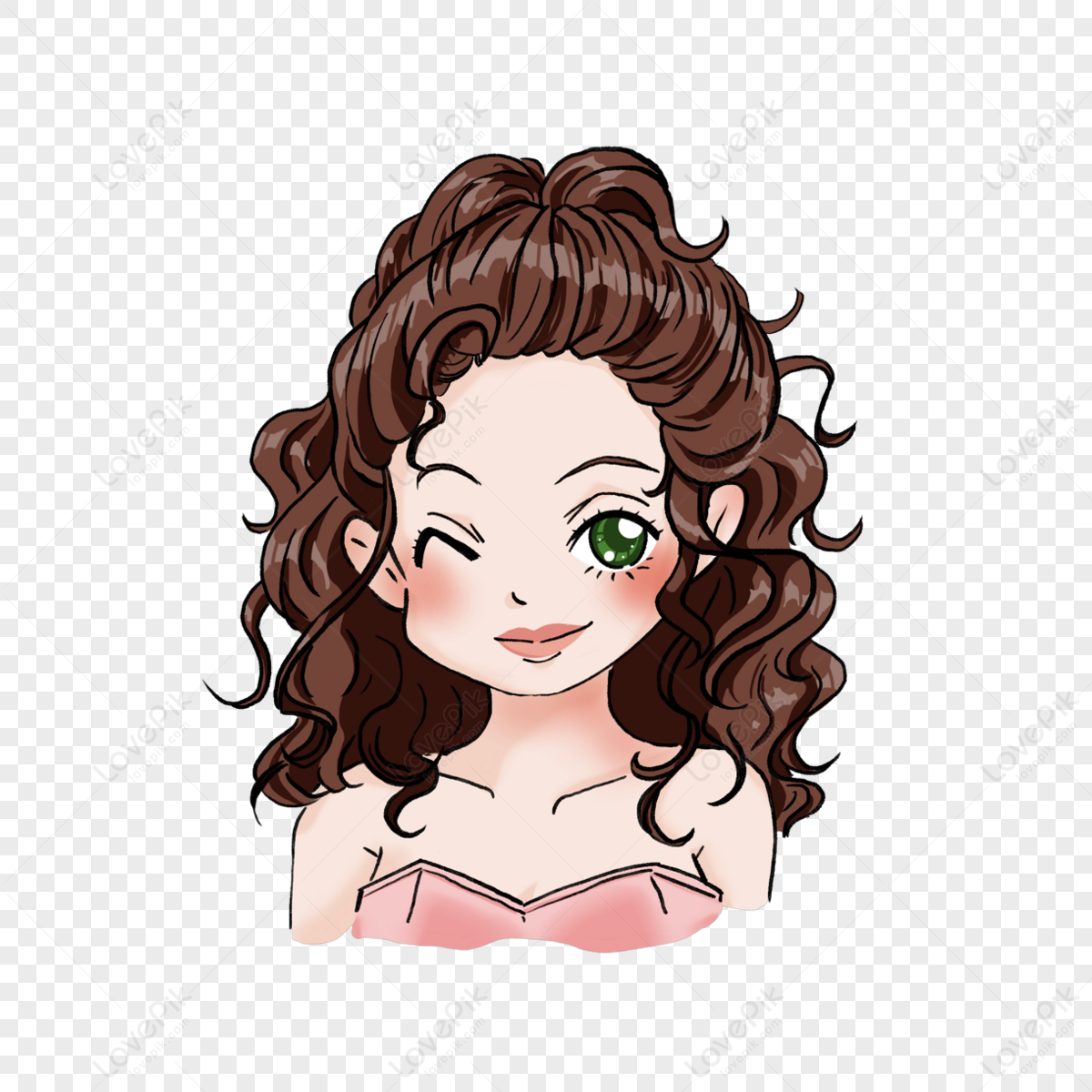 O Cabelo Da Menina Dos Desenhos Animados é Colorido Com Cabelos Cacheados  Em Um Desenho De Esboço De Formato De Contorno Vetor,é,vetor De Menina,vetor  De Esboço PNG Imagens Gratuitas Para Download -