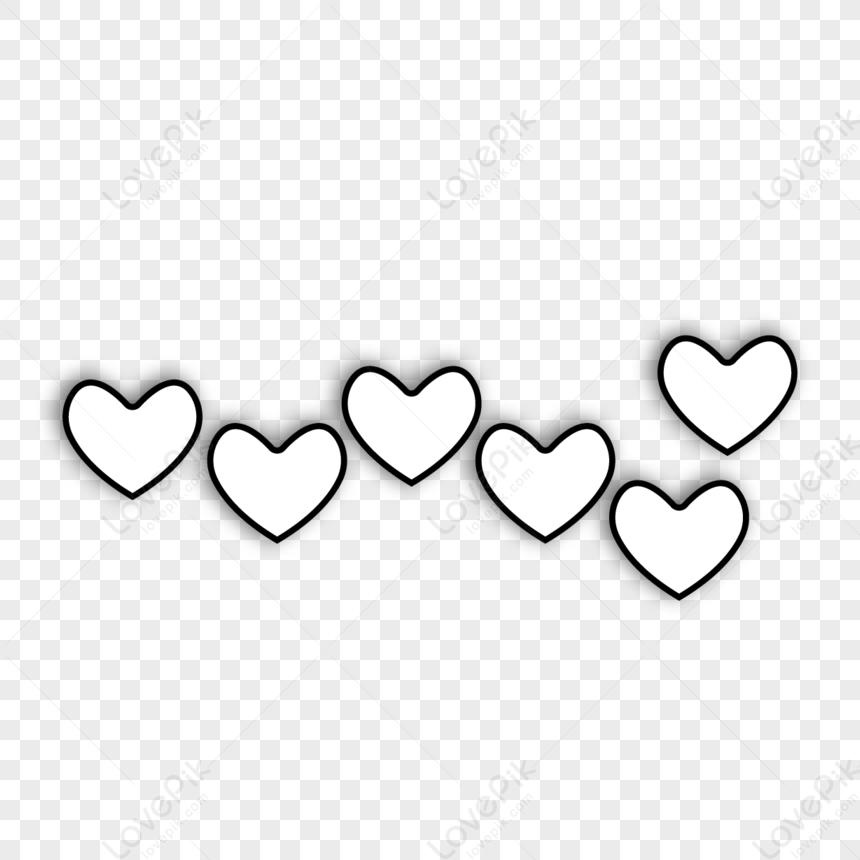 Black And White Heart,line Heart,decoration,heart Line PNG Picture And ...