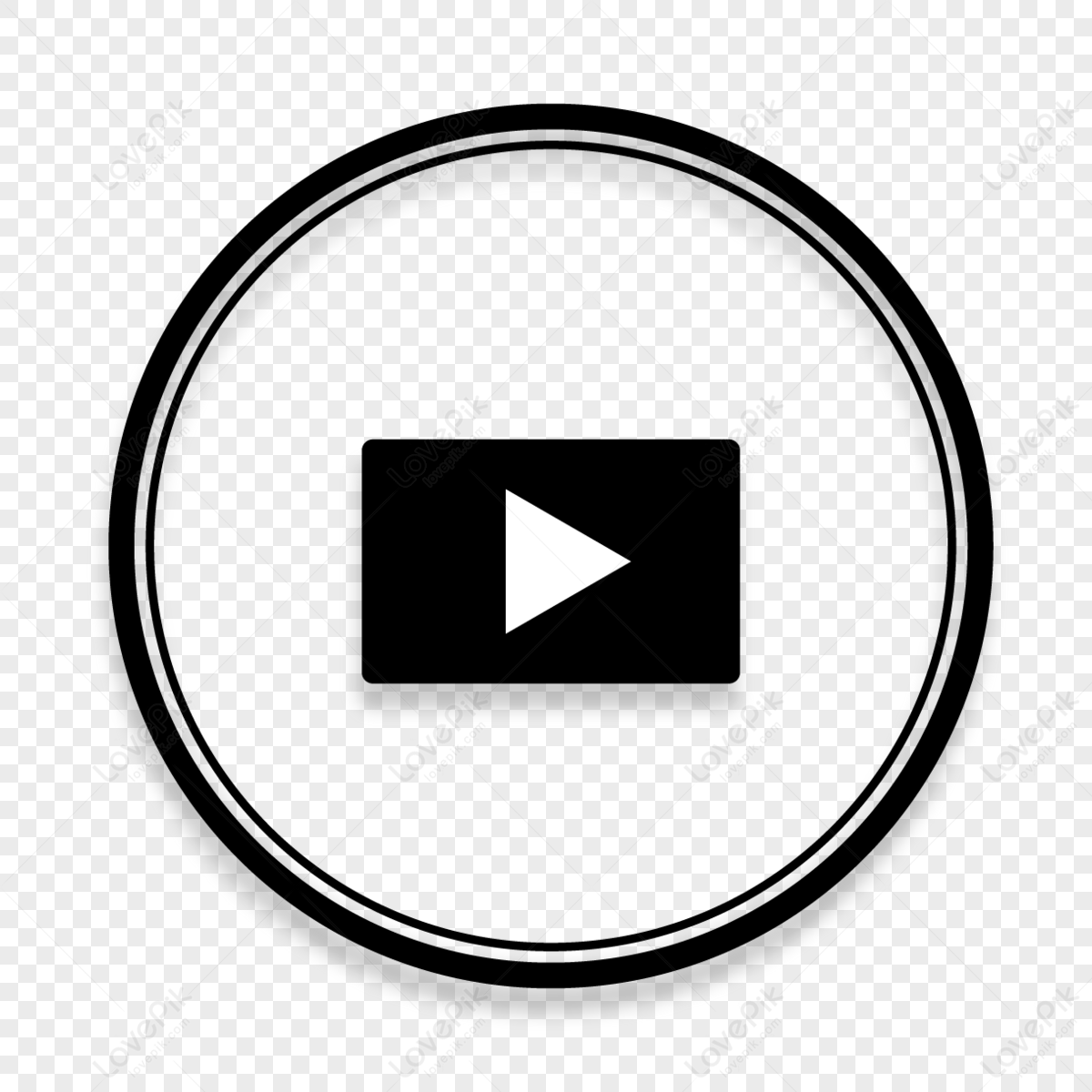 Black Youtube 3d PNG Transparent Images Free Download | Vector Files |  Pngtree