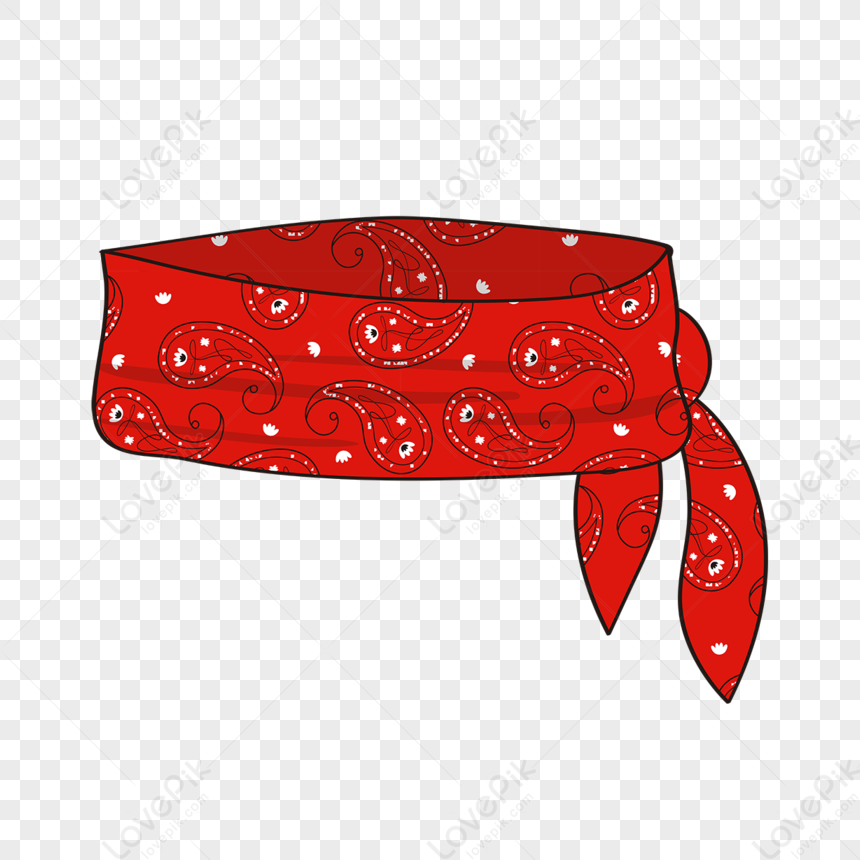 Bandana Clip Art Red Paisley Texture,turban Clip Art,scarf Free PNG And ...