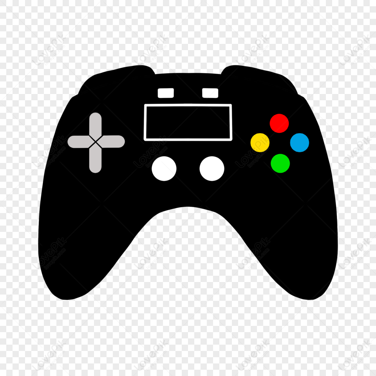 Black Game Controller Clip Art,color PNG Transparent Background And ...