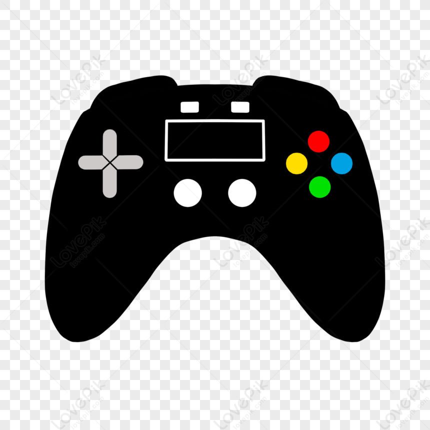 Black Game Controller Clip Art,color PNG Transparent Background And ...