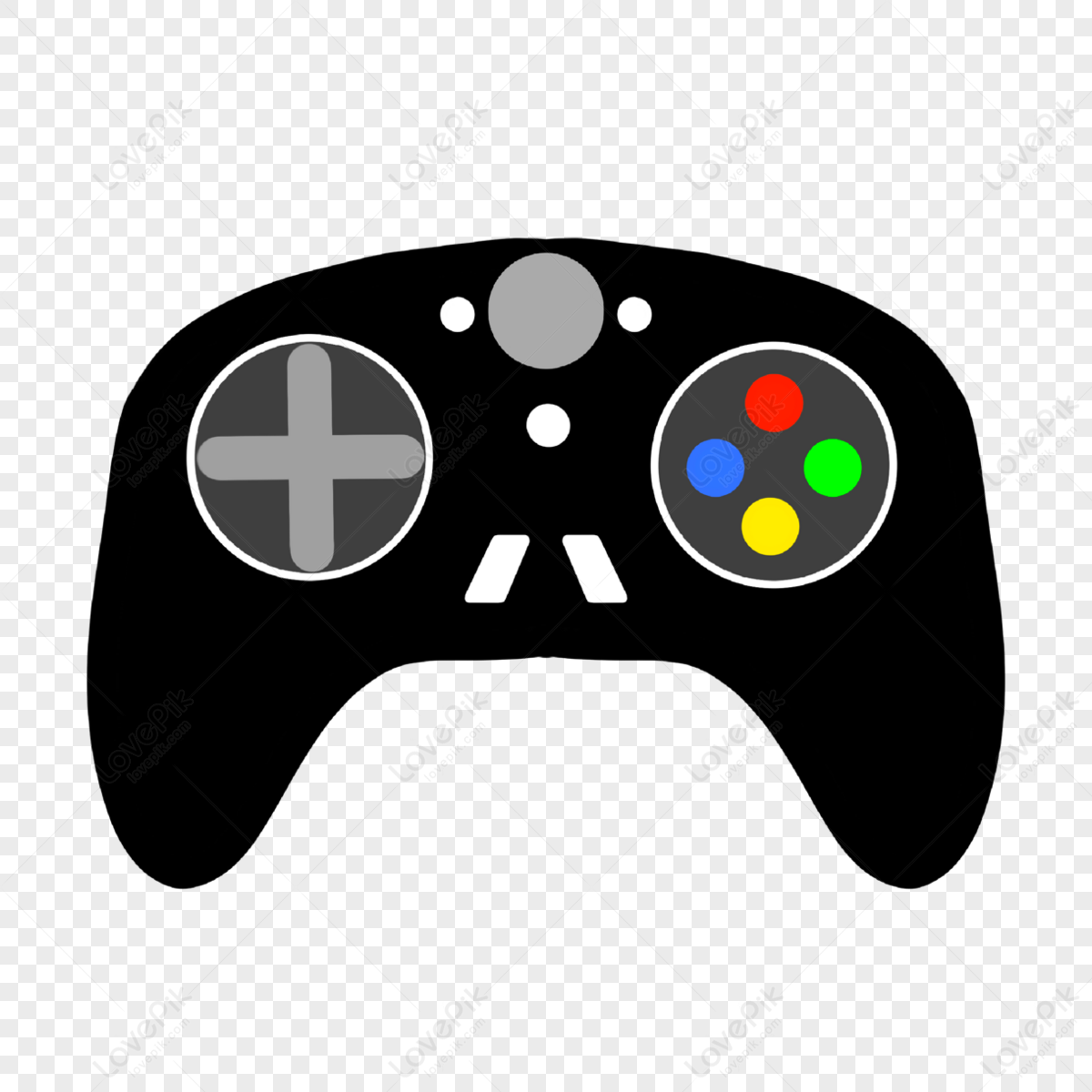 Black Game Minimalistic Controller Clip Art,yellow,color PNG Image Free ...